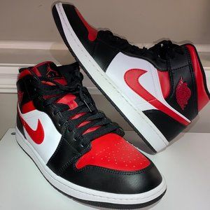 Jordan 1 Mid Gym Red Black White